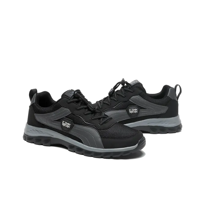 Mulinsen Coverage Rebound Height Increasing Support Lightweight Breathable Low Top Casual Shoes Men's Black-2