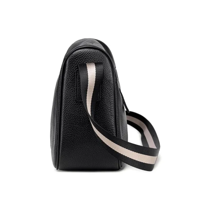 BJIAX Top Grain Cow Leather Genuine Leather Korean Style Shoulder Bag Design Crossbody Bag Regular Men's Black-4