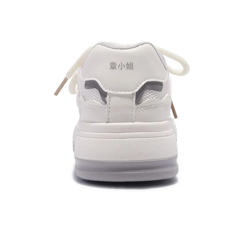 Miss Zhang Low Top Skateboard Shoes Women's White Gray-13