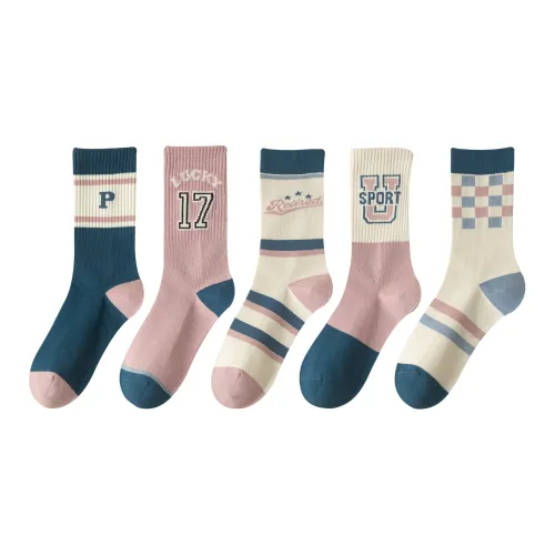 XXLLG Mid-Calf Socks Women's 5 Pack
