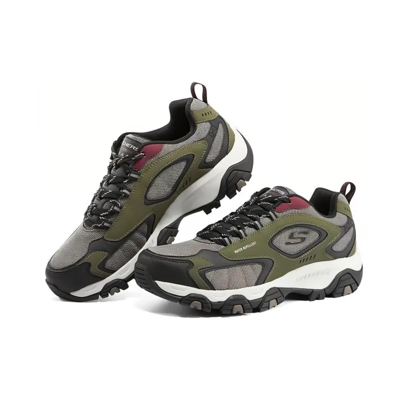 Skechers Casual Shoes Men Low Top Olive Green-3