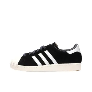 Adidas Originals Superstar 80s Dlx Suede Black White Gold Metallic