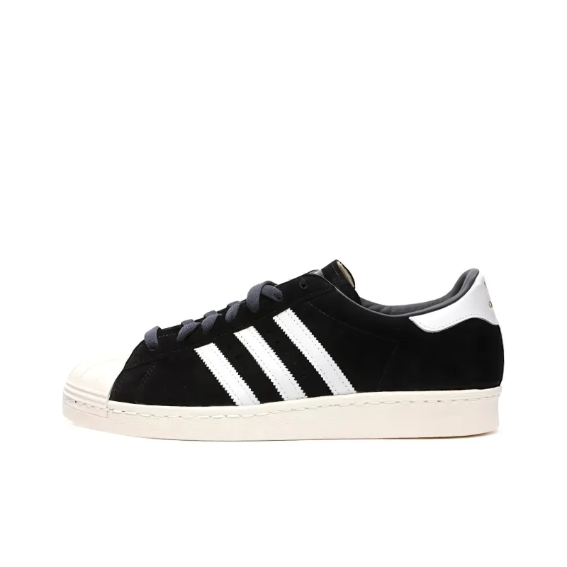 Adidas Superstar 80s Dlx Suede Black White Gold Metallic-0