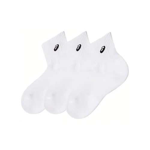 Asics Mid-Calf Socks Unisex 3 Pack White