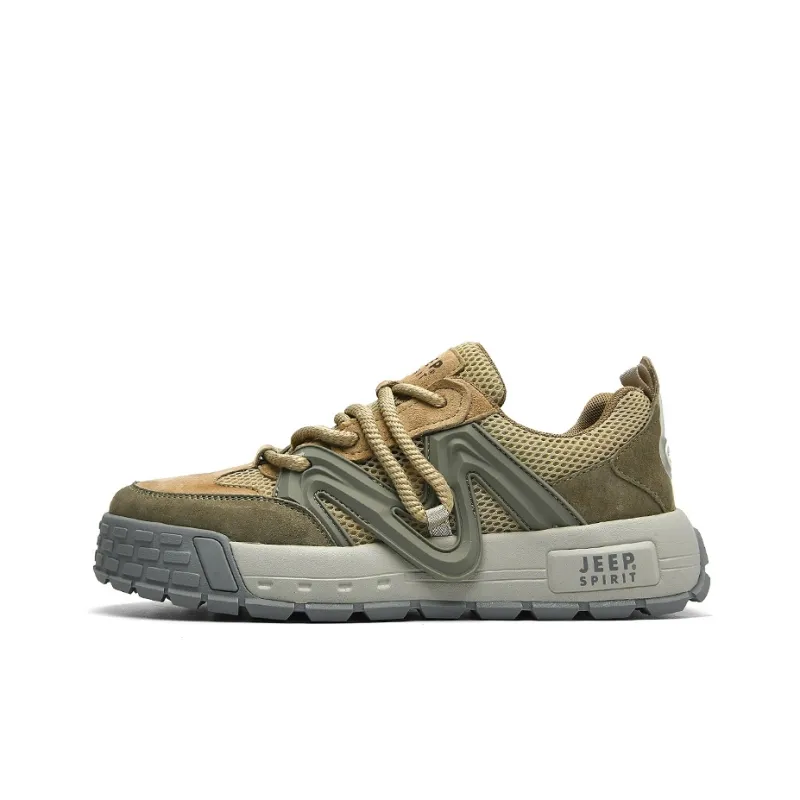 JEEP SPIRIT Low Top Skateboard Shoes Men's Light Sandy-0