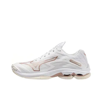 Mizuno Wave Lightning Z7 Cushioning Anti-Slip Wear-Resistant Breathability Low-Top Training Shoes Unisex White Lotus