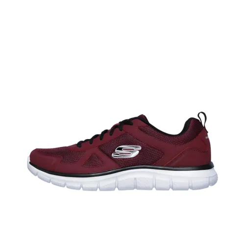 Skechers Track Casual Shoes Men Low-Top Black/Red/White