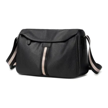 BJIAX Top Grain Cow Leather Genuine Leather Korean Style Shoulder Bag Design Crossbody Bag Regular Men's Black