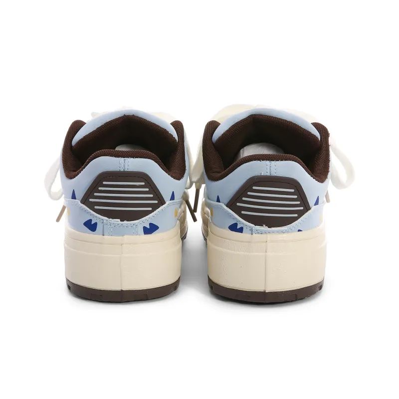 Cob Slip Resistant, Waterproof, Lightweight Low Top Skateboard Shoes Women's Light Blue-4