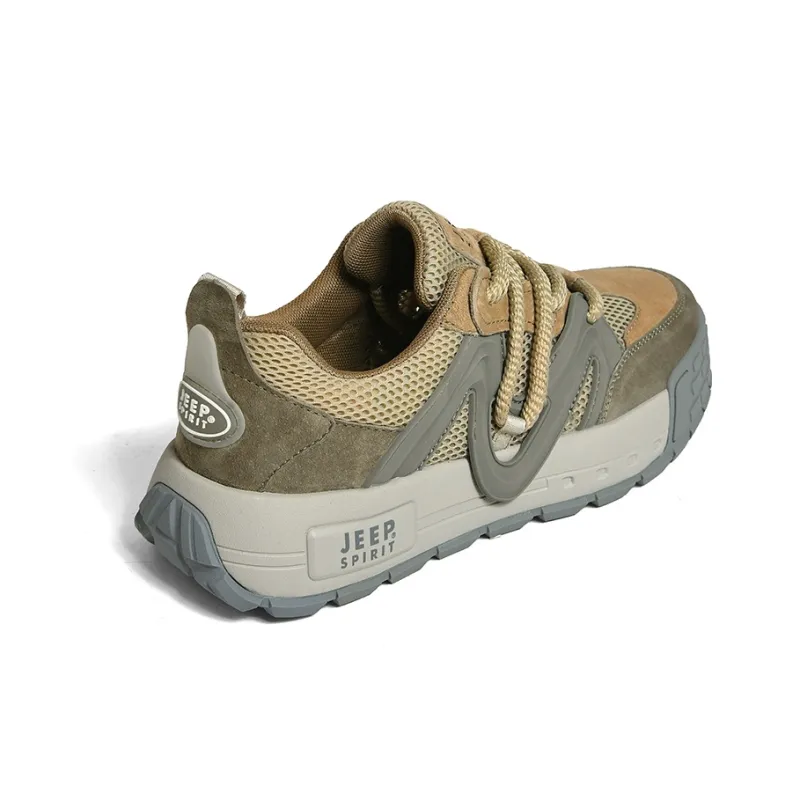 JEEP SPIRIT Low Top Skateboard Shoes Men's Light Sandy-4