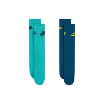 Nike Knee High Socks Unisex 2 Pack Blue/Green