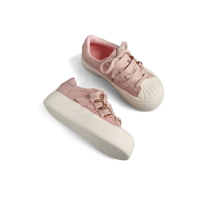 DOLIN COLLECTION Skateboard Shoes Women's Low Top Brown Blue/Black Pink/Ecru/Black-15