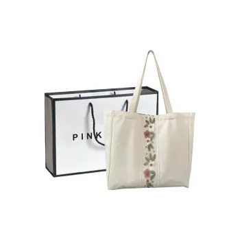 PINK·LAND Canvas Canvas Bag Shoulder Bags Regular Women's Beige/Black