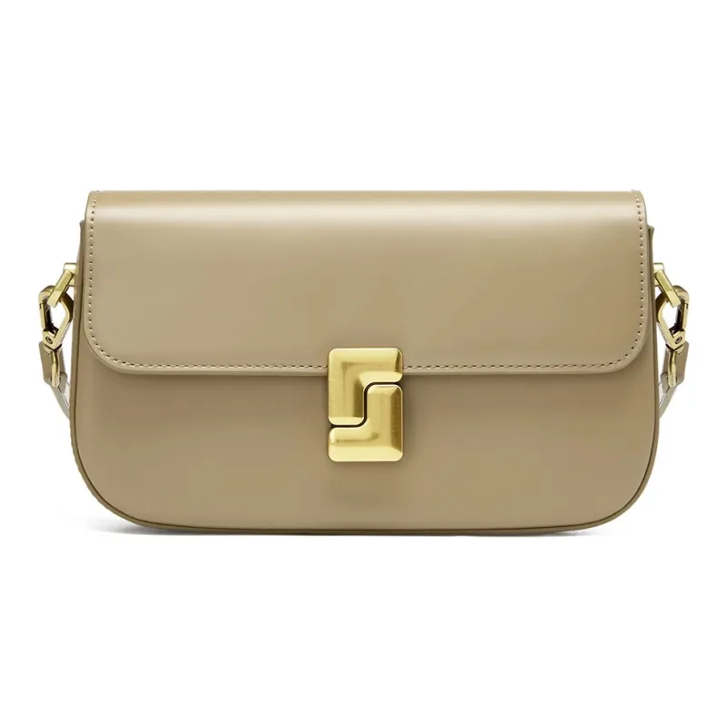 JOSINY PU Shoulder Bag Women's Black/Ecru/Khaki-8