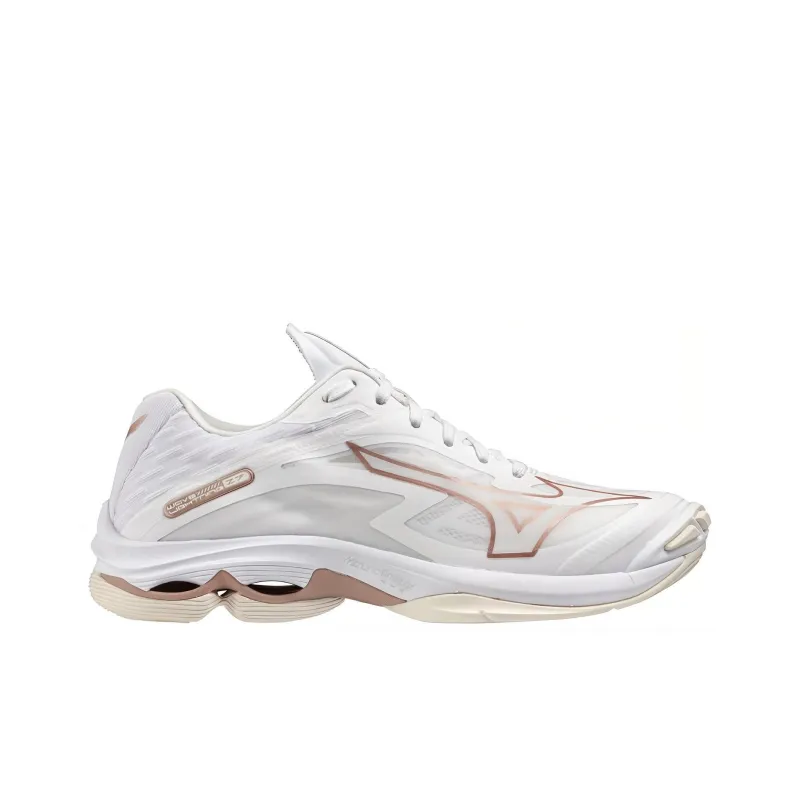 Mizuno Wave Lightning Z7 Cushioning Anti Slip Wear Resistant Breathability Low Top Training Shoes Unisex White Lotus-1