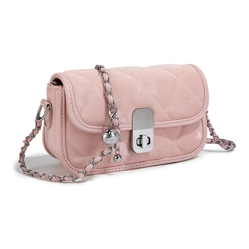 MACKJANICE Polyurethane Shoulder Bag Crossbody Bag Regular Women's Girly Pink-2