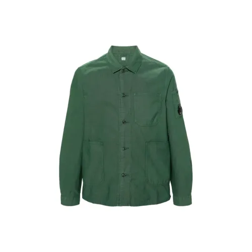 C.P.Company Shirts Men Parrot Green