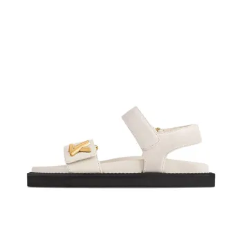 LOUIS VUITTON Sunset One Strap Sandals Women's Beige