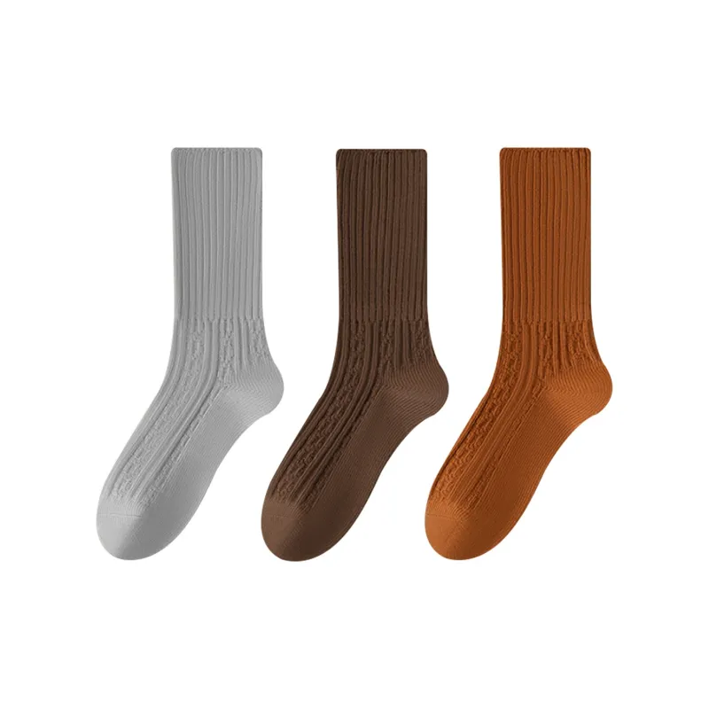 XXLLG Spring And Fall Mid Calf Socks Women's 3 Pack-5