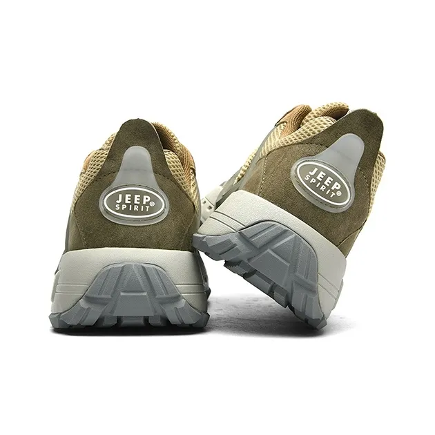 JEEP SPIRIT Low Top Skateboard Shoes Men's Light Sandy-5