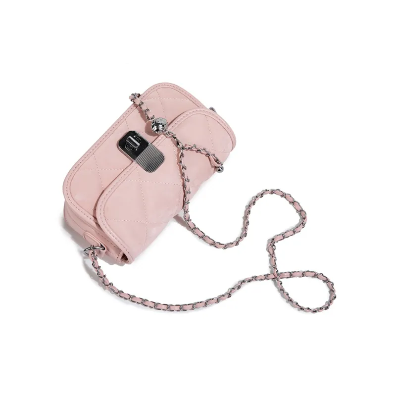 MACKJANICE Polyurethane Shoulder Bag Crossbody Bag Regular Women's Girly Pink-3