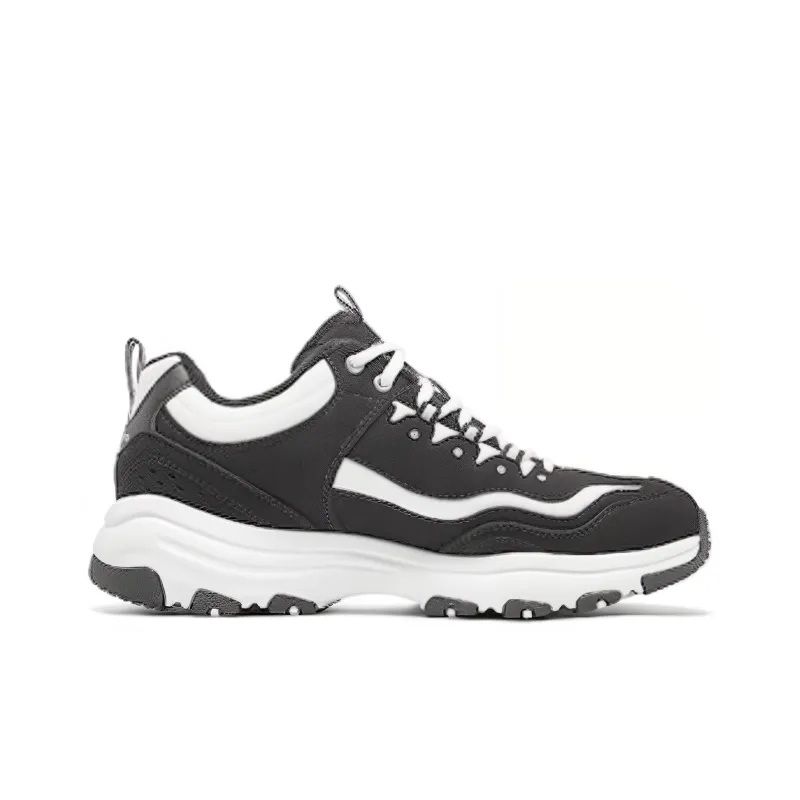 Skechers I Conik Oreo Cushioning Slip Resistant And Abrasion Resistant Low Top Chunky Sneakers Men's Black White-1