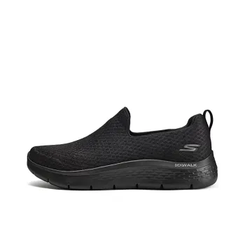 Skechers Go Walk Fle Cushioned Wear Resistant Breathable Rebound Low Top Casual Shoes Men's Black