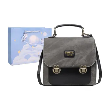 Duoluplo Doron Paul PU Backpack Regular Women's Dark Tea, Pink, Beige, Blue