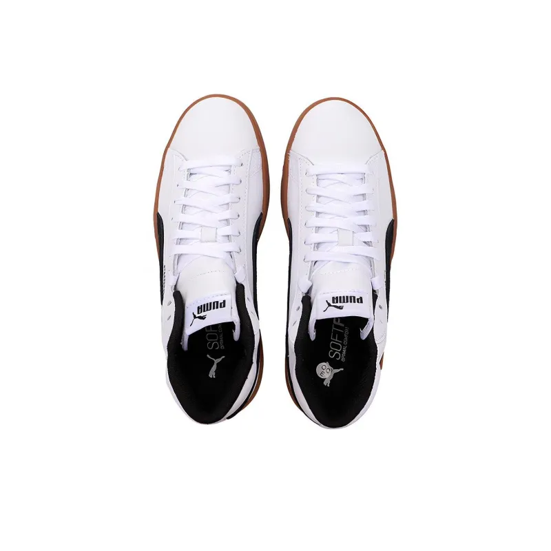 PUMA Unisex Smash V2 Mid Top Sneakers White-3