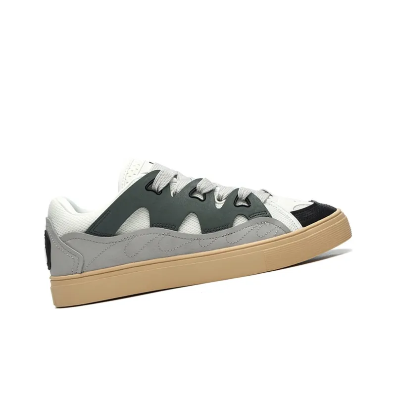 FILA FUSION Casper Anti Slip Wear Resistant Low Top Skateboard Shoes Men's White Gray-1