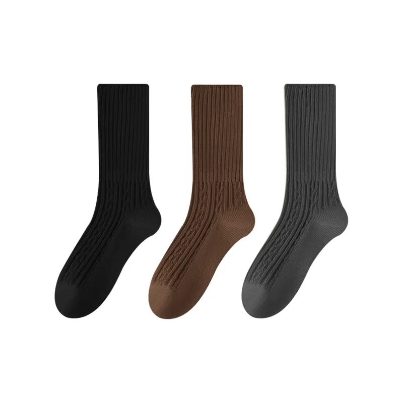 XXLLG Spring And Fall Mid Calf Socks Women's 3 Pack-13