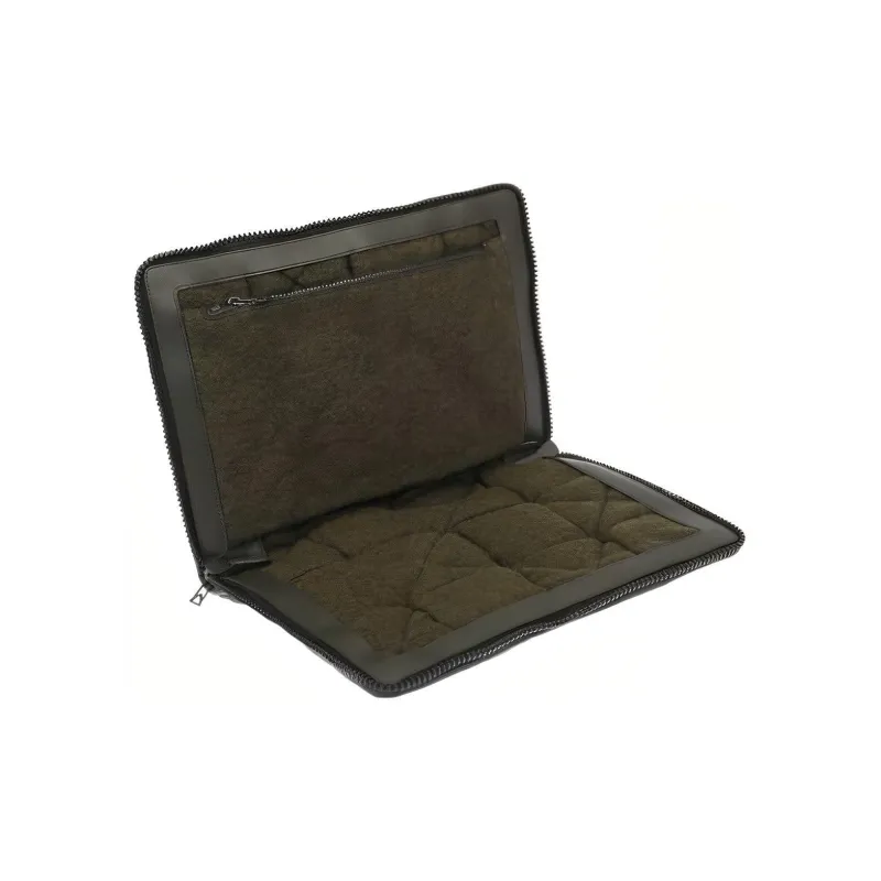 Bottega Veneta Men's Leather Padded Maxi Intrecciato Laptop Case Green-3