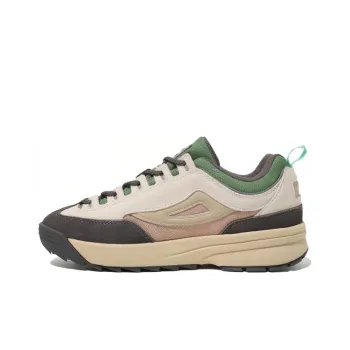 FILA Cushioning, Wear Resistant Low Top Chunky Sneakers Unisex Beige Black Yellow