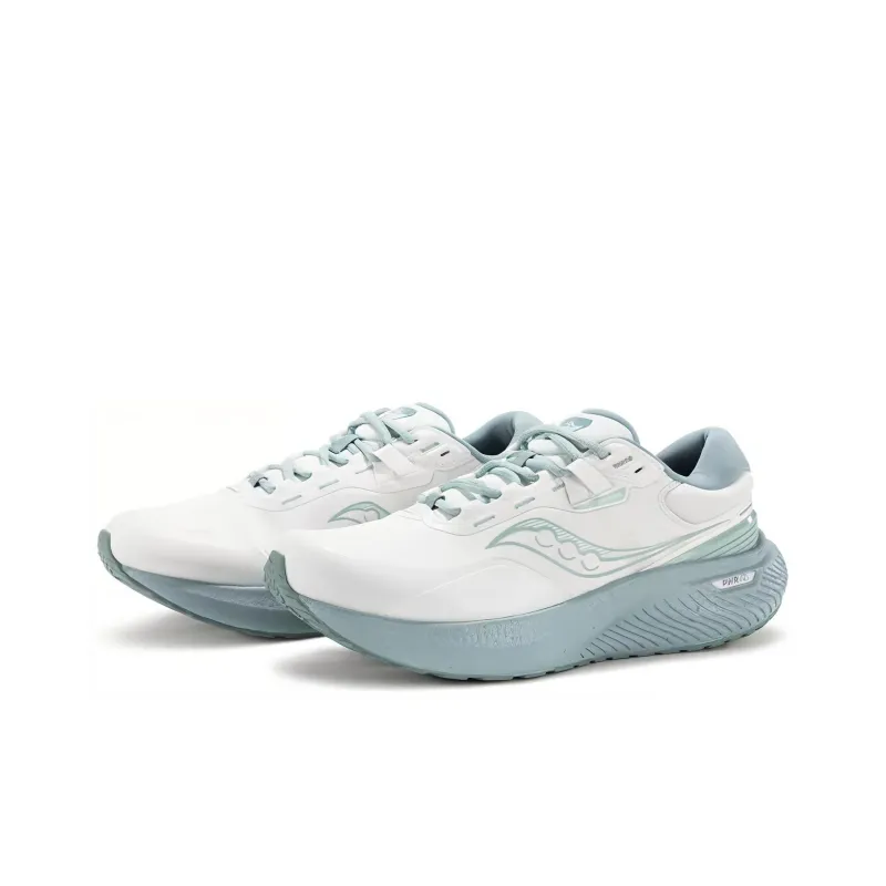 Saucony Surge 1 Cushioned Slip-Resistant Low-Top Long Distance Running Running Shoes Unisex White Blue-3