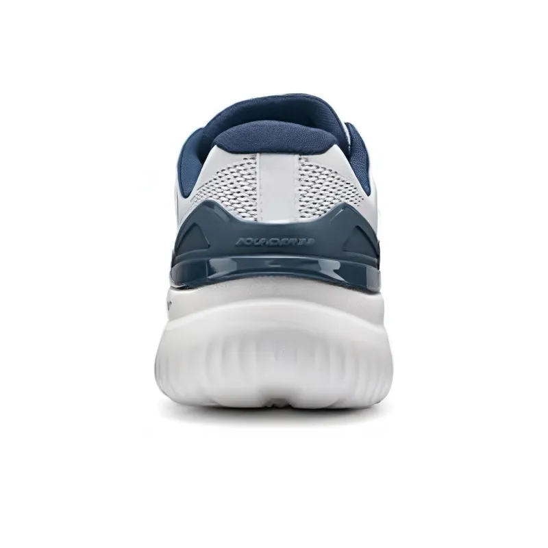 Skechers Anti Slip Wear Resistant Low Top Casual Running Shoes Men's Gray Blue-3