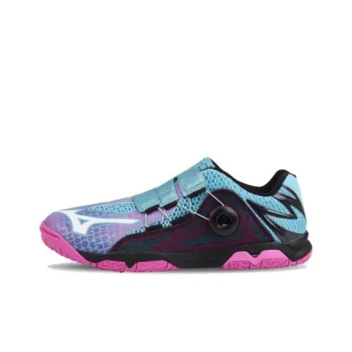 Mizuno Training Shoes Unisex Low-Top Aqua Blue/White/Neon Pink