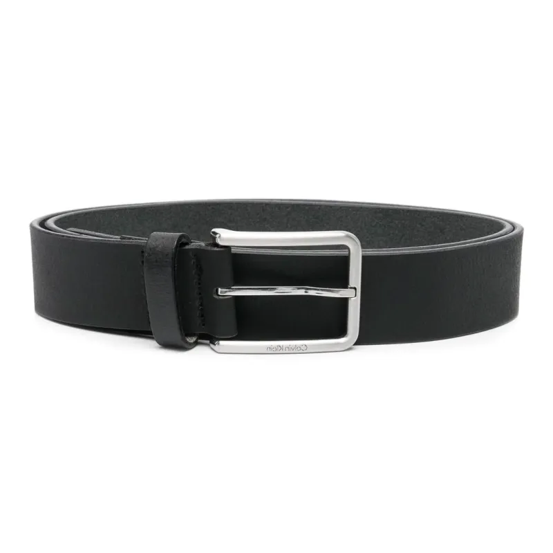 Calvin Klein Engraved logo Leather Belt-1