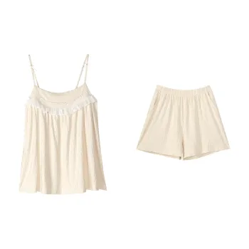 XUANZHITING Pajama Set Women's Light Apricot