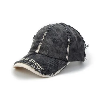 Guuka Cotton Baseball Caps Unisex Black Gray
