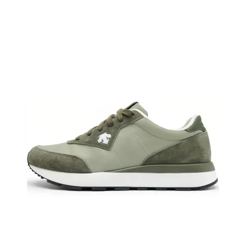 DESCENTE Heritage Style Casual Shoes Men Low-Top Green