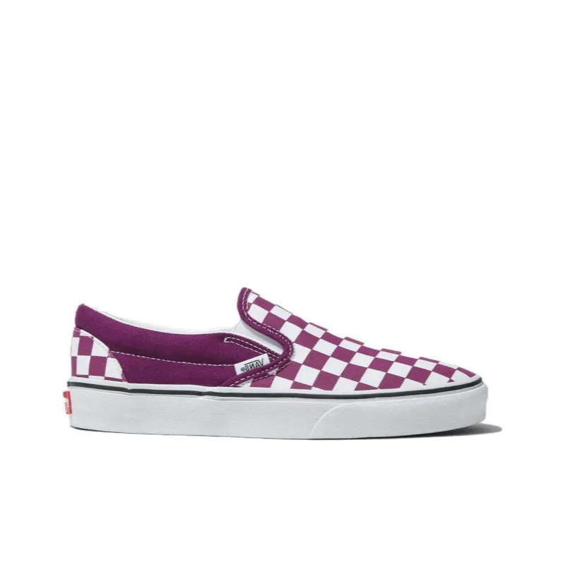 Vans Classic Slip On Checkerboard 'Purple' Women's-1
