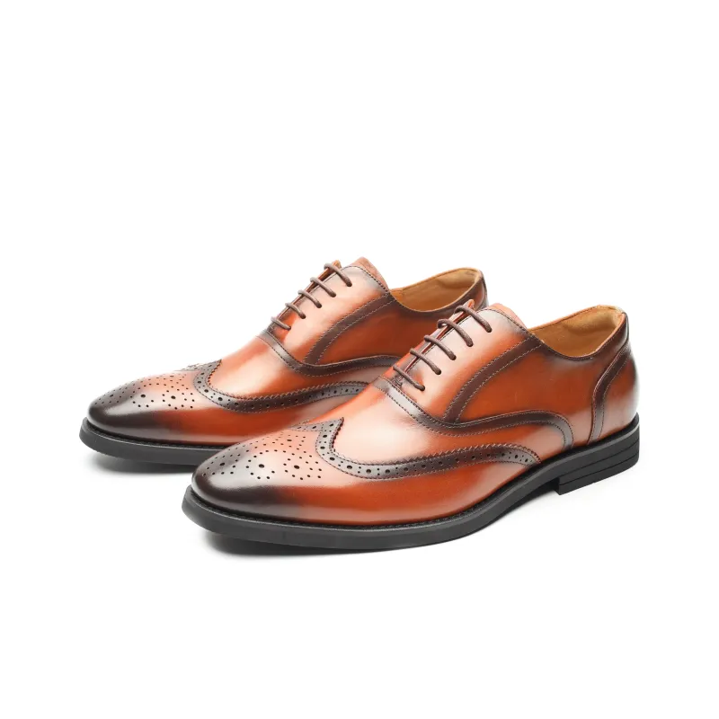 Help Dress Shoes Men Low Top Black, Brown-8