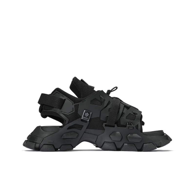 NORVINCY Luxury Streetwear Black Warrior Beach Sandals Unisex-1
