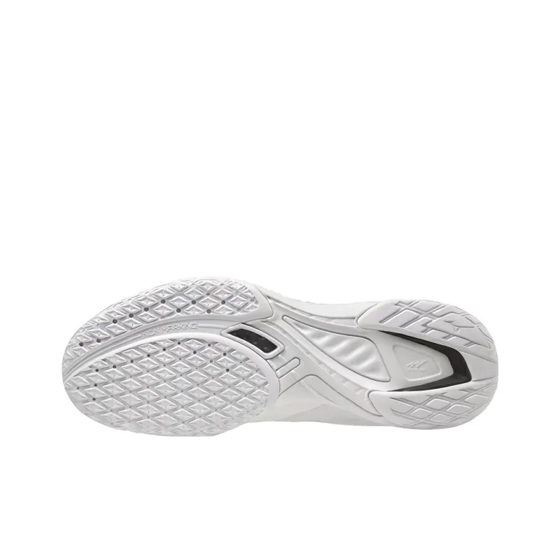 Mizuno Wave Drive El Slip Resistant, Abrasion Resistant, Breathable Low Top Training Shoes Unisex White Black-4