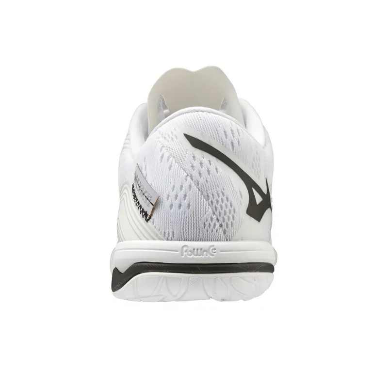 Mizuno Wave Drive El Slip Resistant, Abrasion Resistant, Breathable Low Top Training Shoes Unisex White Black-3