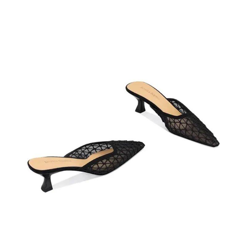 JESSICA SOPHIA Abrasion Resistant Slip Resistant Wrap toe Slippers Women's Black-1