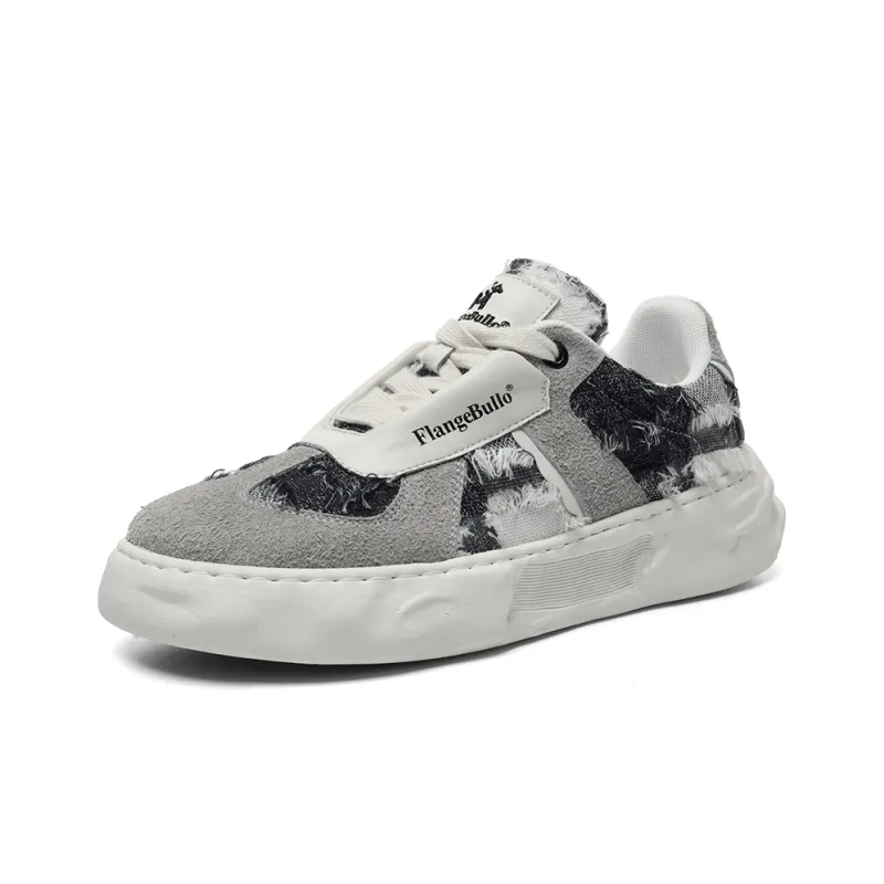 Flange Bullo Skateboard Shoes Unisex Low Top Iron Gray Snowflake/White Light Gray Snowflake-10