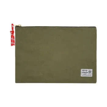 Rough Enough Canvas Information Bag Canvas Bag Storage Bag Clutch Regular Unisex Army Green