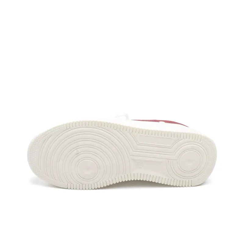 RENBEN Abrasion Resistant Low Top Casual Skateboard Shoes Women's White Khaki-6