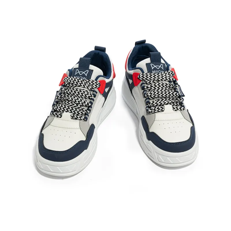 MIIOW Trend Party Series Skateboard Shoes Unisex Low Top Black White/Blue White/Burgundy-31